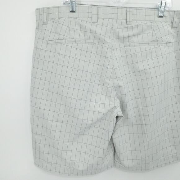 Callaway Shorts Men 40 Gray Plaid X Series Chino Golf Stretch Casual Lightweight - Picture 12 of 13